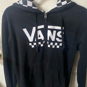 Vans Logo Zip Up with Checkerboard Hood